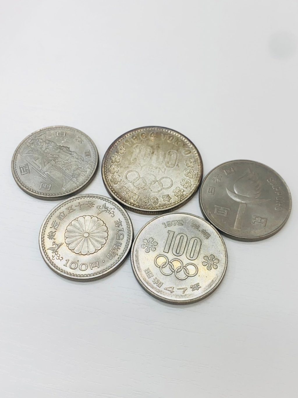 オリンピック　記念硬貨　メダル　1000円　100円　昭和47年　昭和51年